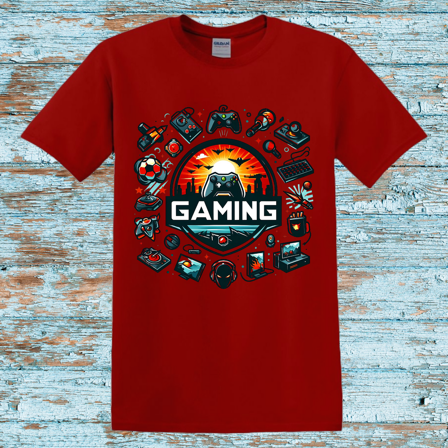 Ultimate Gaming Kids T-Shirt – Bold Video Game Controller and Icons Graphic Tee