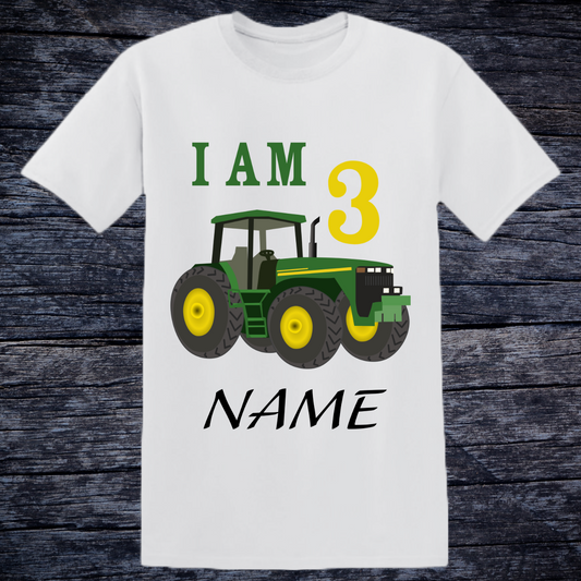 Personalized Tractor Birthday Shirt  Custom Name & AgeFarm Party Gift